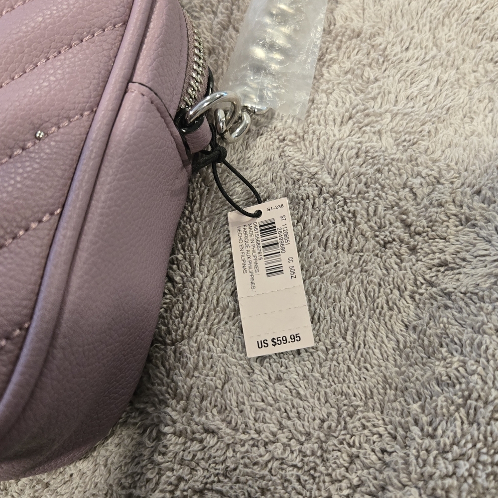 NWT Victoria's Secret Purple Quilted Crossbody Bag and Wallet Set - Picture 2 of 14